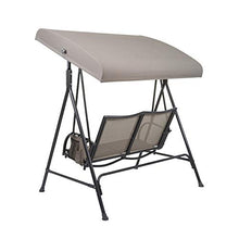 Mendler Dondolo da Esterno a 2 posti HWC-F89 Acciaio Tessuto Antracite Beige