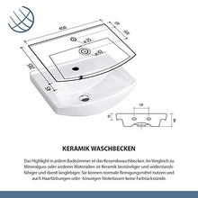 Planetmöbel Set di mobili da bagno con specchio, per bagno, bagno degli ospiti, WC, colore calcestruzzo