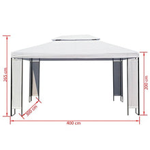 Festnight Gazebo in Bianco 3x4 m da Giaridno Patio per Esterno