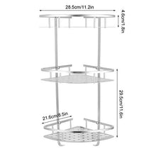 Scaffale per Doccia 3 Tiers Angolo Doccia Scaffale per Doccia A Parete con Doccia A Parete
