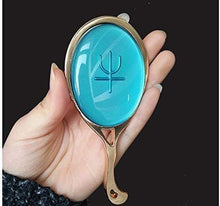 JACKWS Specchio Sailor Moon Trucco Mano Specchio da Toilette Principessa Mini Trucco Blu di Cristallo Specchio Simbolo Trucco Specchietto Regalo con Il Sacchetto Rosa