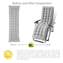 Beenle-Icey Cuscini per Sedie a Sdraio, Spiaggine e Poltrone Cuscino, Cuscino Imbottito per Sedia Relax per Ideale in Spiaggia, Giardino, Balcone, Poltrona d'Interno e d'Esterno, 48*170*8cm (Grigio)