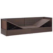 Tidyard Lettino Prendisole da Giardino Cuscini in Polyrattan per Giardino Terrazzo Balcone,Lettino da Sole,Lettino da Esterno,200 x 60 x 58 cm,Marrone