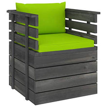 vidaXL Set Divani da Giardino su Pallet 7 pz con Cuscini Massello Pino