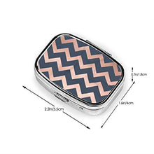 Scatola per pillole quadrata per medicina, colore blu e rosa, a zigzag
