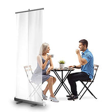 WLHER Scudo Mobile di Protezione da Starnuto in PVC Trasparente/Trasparente, Portatile A Pavimento Divisorio per L'igiene Sociale A Distanza, Roll-up in Piedi, 80 * 200cm