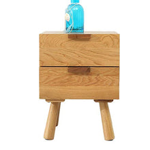 XUSHEN-HU Nordic Solido Puro Legno di Rovere Comodino Camera da Letto Moderna mobili semplici Fianco del Mobile Due Benna Due pompaggio Tavolo Mobile ad Angolo