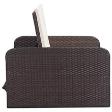 Set di 2 sedie da giardino con cuscini in polyrattan marrone - Arredi Casa