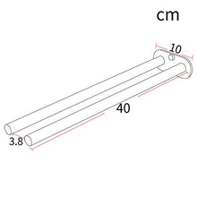 YIGII Portasciugamani a due bracci, in acciaio inox spazzolato, da parete, 40 cm