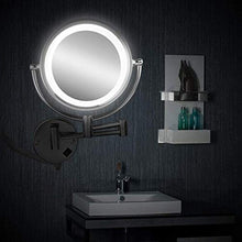 Specchio 8.5 Pollici a LED a Parete a Parete Vanity Mirror 10x Zoom Mirrors Silver Makeup Mirror