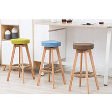 LF- Bar Sedia da Tavolo in Legno massello Sedia da Bar Sedia Semplice Girevole sgabelli Alti bancone Sgabello Colazione Blu Multicolor semplicità (Color : B)