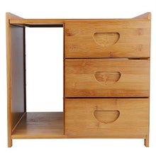 DFGH Tavolo da Camera da Letto, Comodino Moderno Tavolini da Comodino in bambù Mini con 3 Cassetti Accessorio Camera da Letto