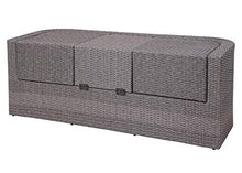 Mendler Salottino da Esterno HWC-J37 Intreccio polyrattan Acciaio Spun Poly Grigio Cuscini Antracite