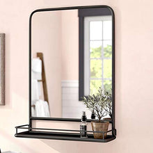Bathroom mirror Specchio da Bagno in Ferro Moderno e Minimalista Specchio a Parete con Specchio cosmetico per Trucco