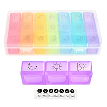 “N/A” Portapillole Portatile Color Arcobaleno 7 Giorni 21 Scomparti