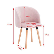 eSituro 2X Sedie da Pranzo con Braccioli Poltrone per Camera da Letto in Velluto Rosa SDC0113-2