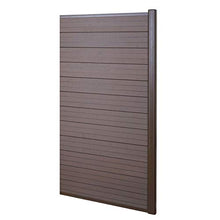 Mendler Pannello supplementare frangivento Stretto Privacy Sarthe WPC Alluminio Premium 95cm Marrone