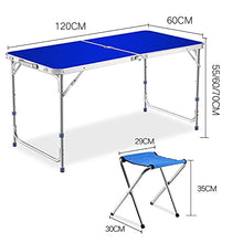 ZDYLM-Y Tavolo Pieghevole da Campeggio con 4 sedie e Kit Ombrello Hole, in Alluminio Regolabile in Altezza, Impermeabile e Resistente alla ruggine Desk Maniglia Portatile,Arancia