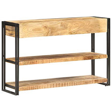 Tidyard Credenza 120x30x75 cm in Legno Massello di Mango Grezzo