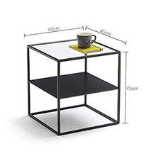 Comodino LHY- Comodino in metallo a forma di comodino, semplice e resistente e pratico B