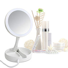 Soddyenergy Specchio cosmetico Portatile, Specchio Pieghevole per Il Trucco Specchio ingranditore 10x con Luce a LED