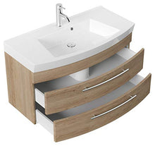 Mobile bagno curvo Bella 100cm rovere chiaro