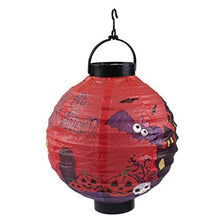 ARTFFEL Vola 6 Pezzi di Halloween della Lanterna di Carta Luce della Decorazione LED Appeso all'aperto Yard Zucca Bat Lampada a Sospensione .Compleanno