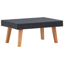 SKM Set Divani da Giardino 2 pz con Cuscini in Polyrattan Nero (30kg) Nero-9335