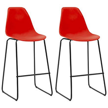 UnfadeMemory Set da Bar Set di mobili per Cucina, Giardino 3 pz in Plastica Rosso