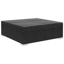 UnfadeMemory Set Divani da Giardino con Cuscini Set Mobili da Giardino 12 pz con Cuscini in Polyrattan Nero - Arredi Casa