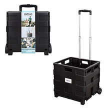 Aktive 82126 - Carrello per la spesa Trolley pieghevole nero