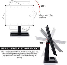 Specchio per Il Trucco Specchio A Specchio per Il Trucco Illuminato con 22 Luci A LED Touch Screen Light Supply 180 Rotazione (30x19x7cm)