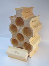 'portabottiglie da Block' in legno (confezione singola)