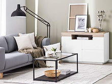 Beliani Credenza laminata in color legno chiaro/bianco Marlin