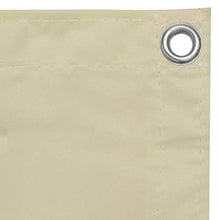 vidaXL Paravento da Balcone Crema 120x600 cm Tessuto Oxford