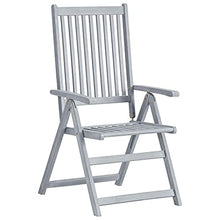 vidaXL Sedie da Giardino Reclinabili 3 pz con Cuscini Massello Acacia