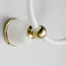 Inchant - Portasciugamani da bagno in ottone massiccio bianco con anello moderno e commerciale, montaggio a parete per lavabo da cucina, accessorio da bagno
