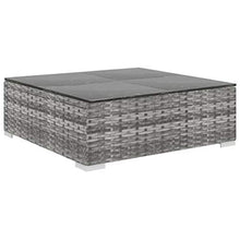 SKM Set Divani da Giardino 8 pz con Cuscini in Polyrattan Grigio (70.7kg)