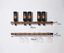 Classico Wine Rack Solid semplice legno Wallmounted e Moderna Grana del legno è chiaro, fermo e stabile, non deformati, durevole, e largamente usato.8 bottiglie di vino rosso e 8 Coppe può essere coll