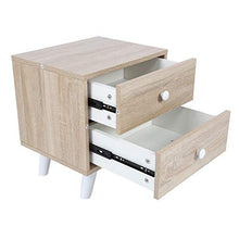 Dsrgwe Comodini Comodino con 2 Cassetti Particelle Mini Tavolino da Tavolo Laterale Accessorio Camera da Letto Casa