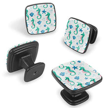 cavalluccio marino e conchiglie Pomelli per Porta 4 Pezzi Manopole per Mobili da Cucina Pomelli per Mobili Pomelli Per Cassetti/Cucina/Armadio Antichi