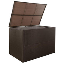 OUSEE Baule da Giardino Marrone 150x100x100 cm in Polyrattan