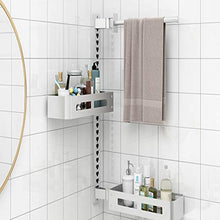 DZHTWSRYGR Bathroom Corner Shelf Bathroom Shelves, Bathroom Wall-Mounted Perforation-Free Storage Rack
