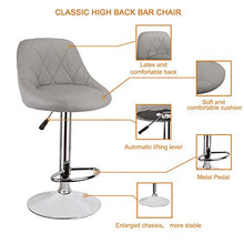 Sweethome 2 sedie da bar per la reception, sgabello alto alla moda, semplice e versatile, sedia girevole per il soggiorno, ufficio (grigio)
