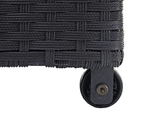 Mendler Baule Contenitore da Esterno HWC-D88 polyrattan ~ Premium 170l Nero