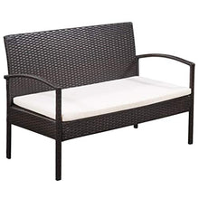 SKM Set Divani da Giardino 5 pz con Cuscini in Polyrattan Marrone (41.5kg)