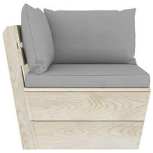 FAMIROSA Set Divani da Giardino su Pallet 6 pz con Cuscini Legno Abete-3553