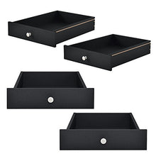 [en.casa] 4 x Cassetto per Euro Pallet Perfettamente integrabile - Nero - 9,5cmx37,5cmx44,5 cm