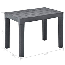 E E-NICES Panchine da Giardino 2 pz Antracite in Plastica