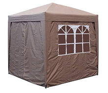 QUICK STAR Gazebo Pop-Up 2,5 x 2,5 m Beige con 4 fianchi Easy Velcro con 2 cerniere
